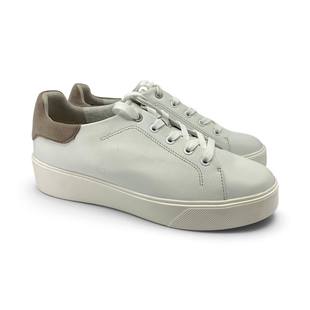 Naturalizer Morrison 2.0 Platform Sneakers Women's 8 WW Extra Wide White Leather